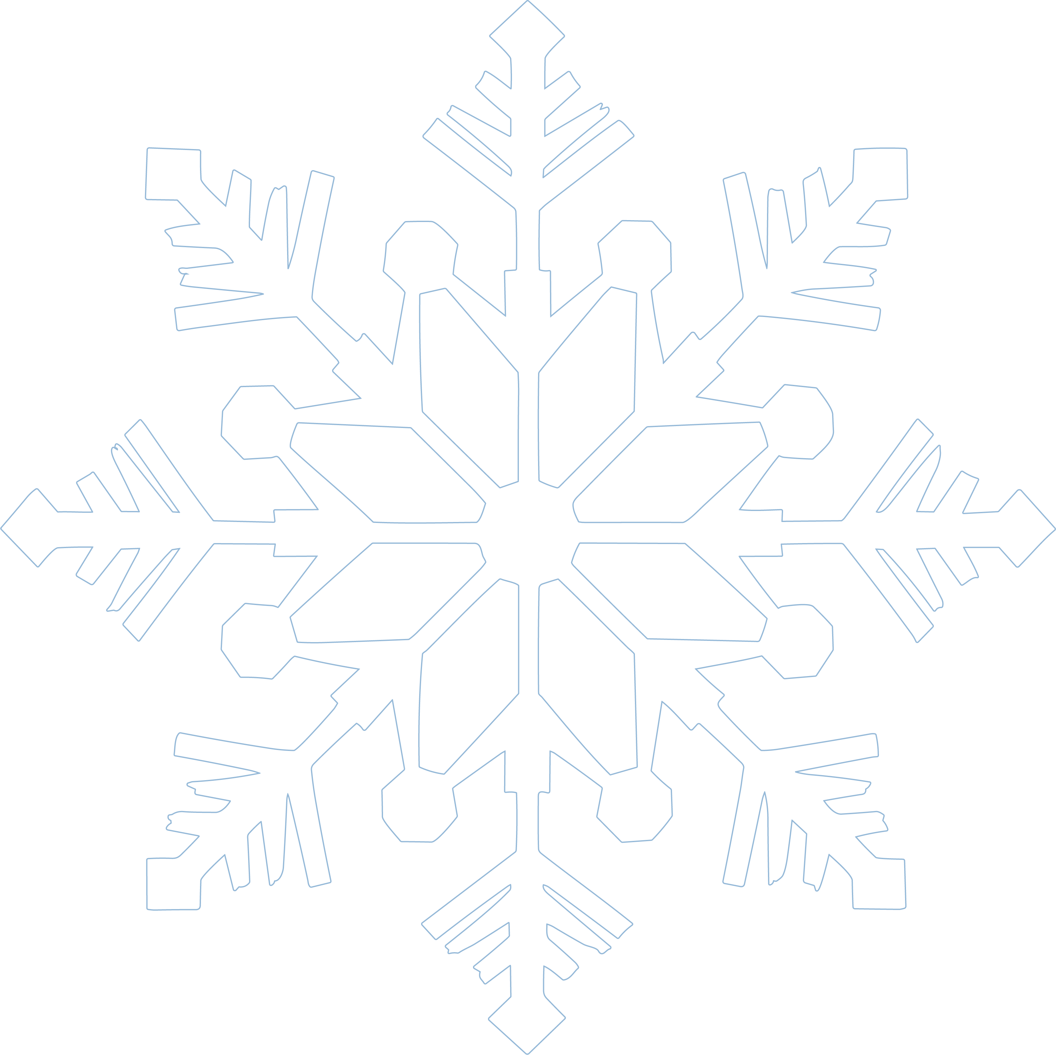 高清图形白色雪花图标PNG