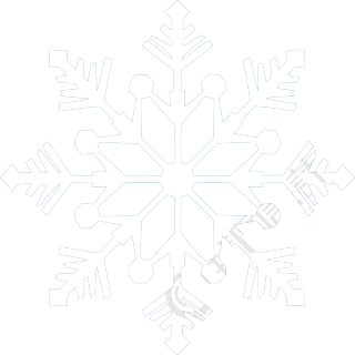 高清图形白色雪花图标PNG