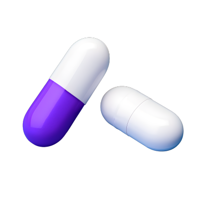 创意设计紫色白色胶囊图形素材