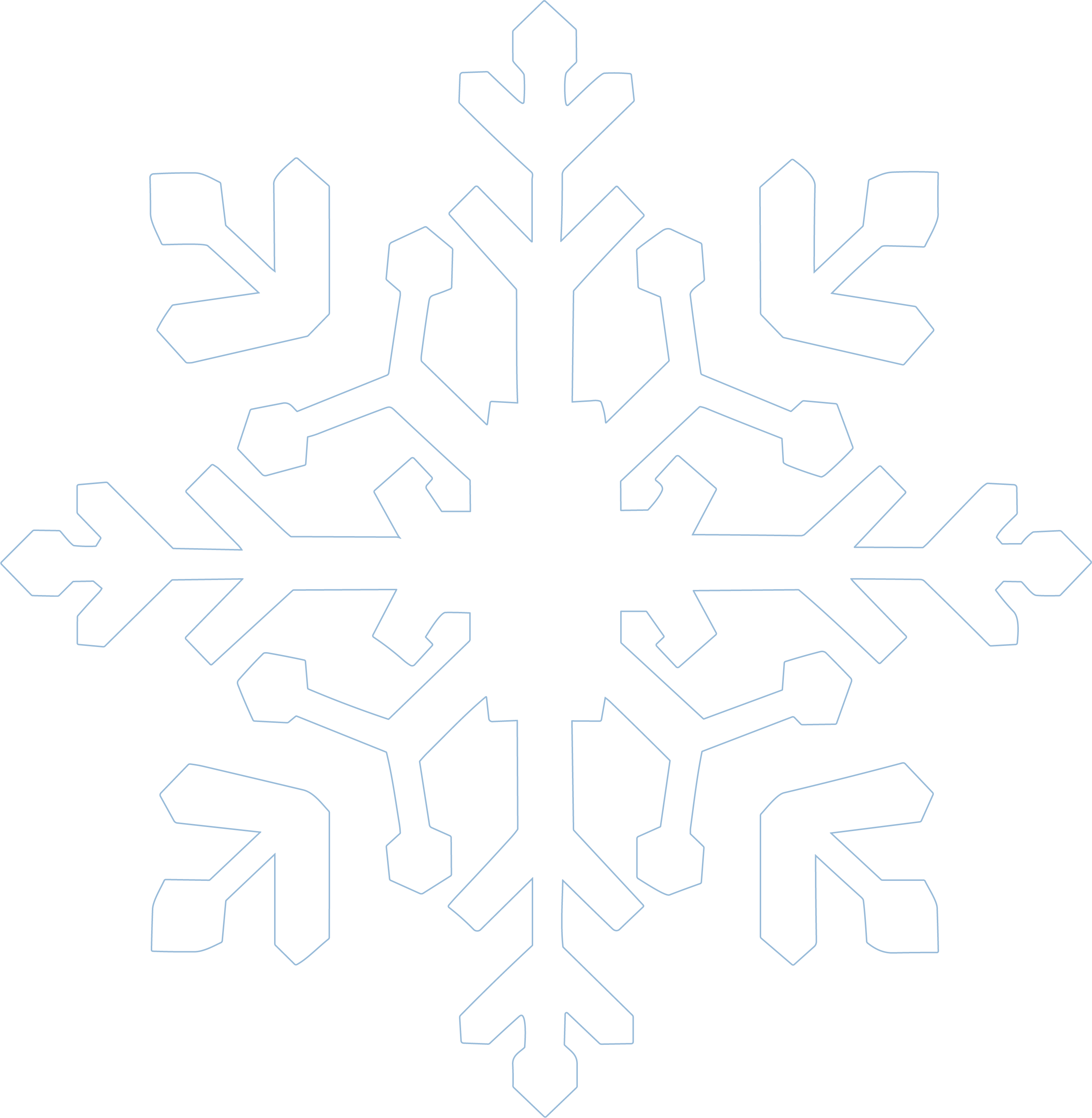 透明背景白色雪花插画素材