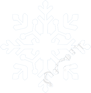 透明背景白色雪花插画素材