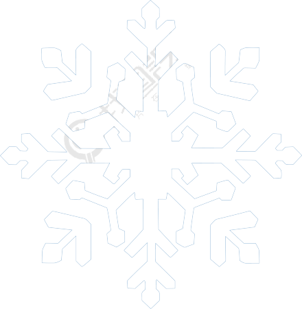 透明背景白色雪花插画素材