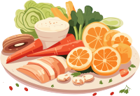 动态插画：健康美食和菜肴素材