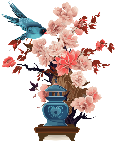 中国风植物插画