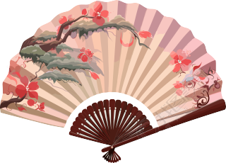 可商用透明背景扇子插画设计素材