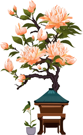 中国风植物插画设计