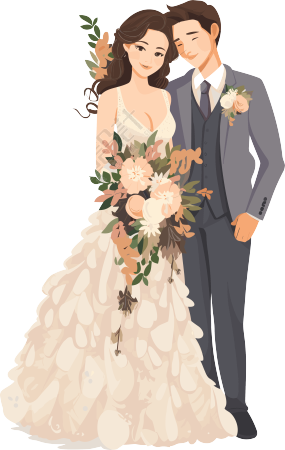西式婚礼插画矢量素材