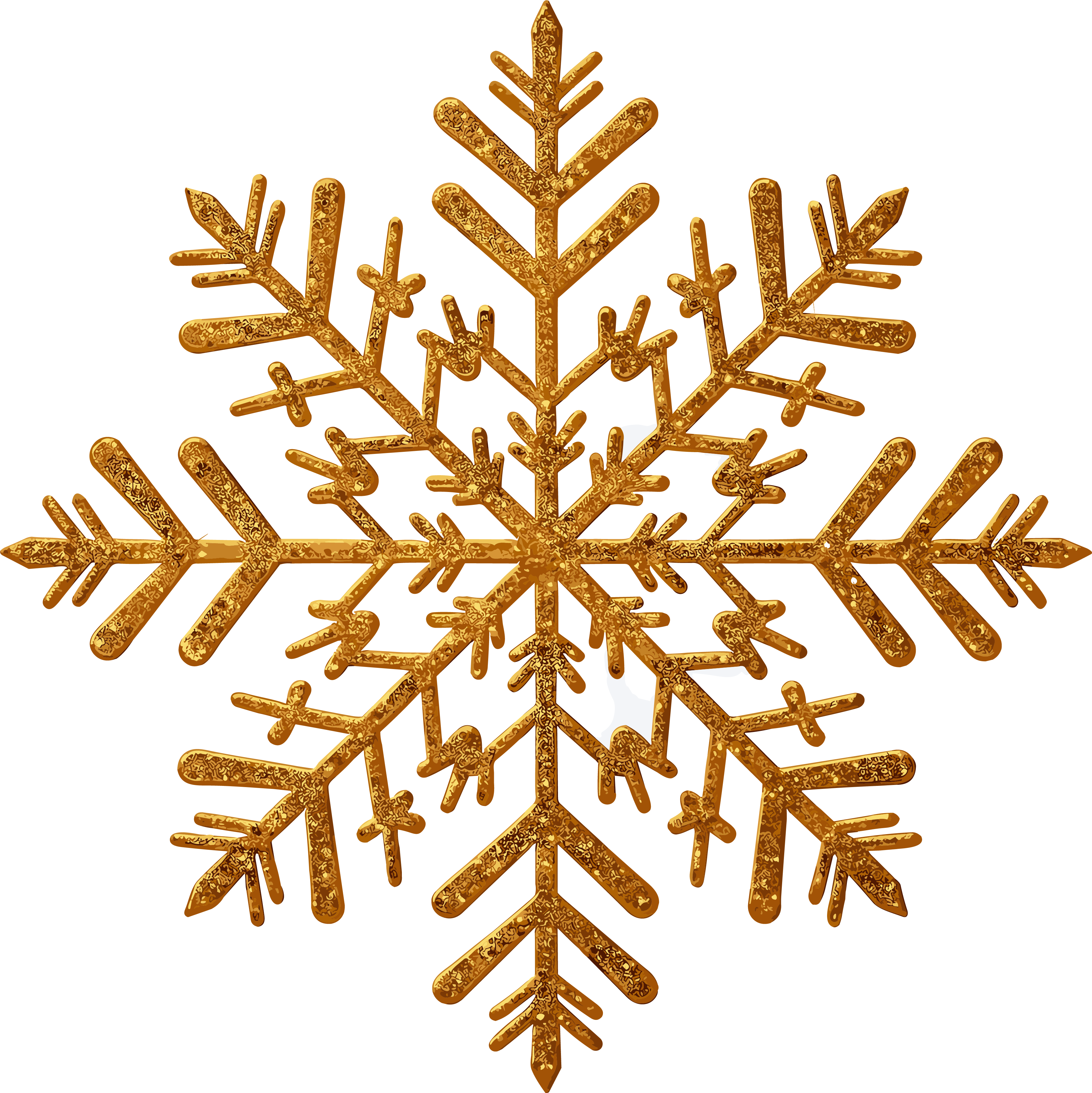 金色雪花矢量插画