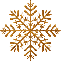 金色雪花矢量插画