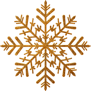 金色雪花矢量插画