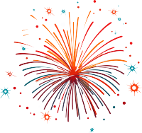 炫彩烟花矢量插画