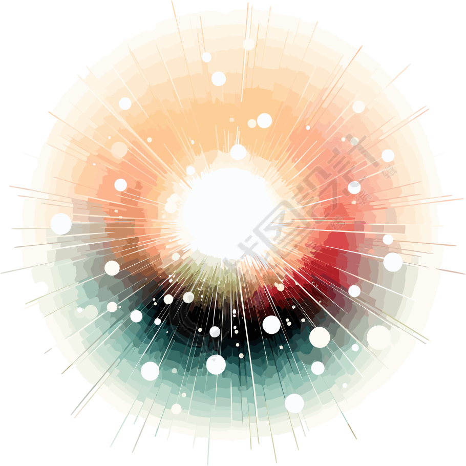 光点矢量粉彩星光扁平插画设计元素
