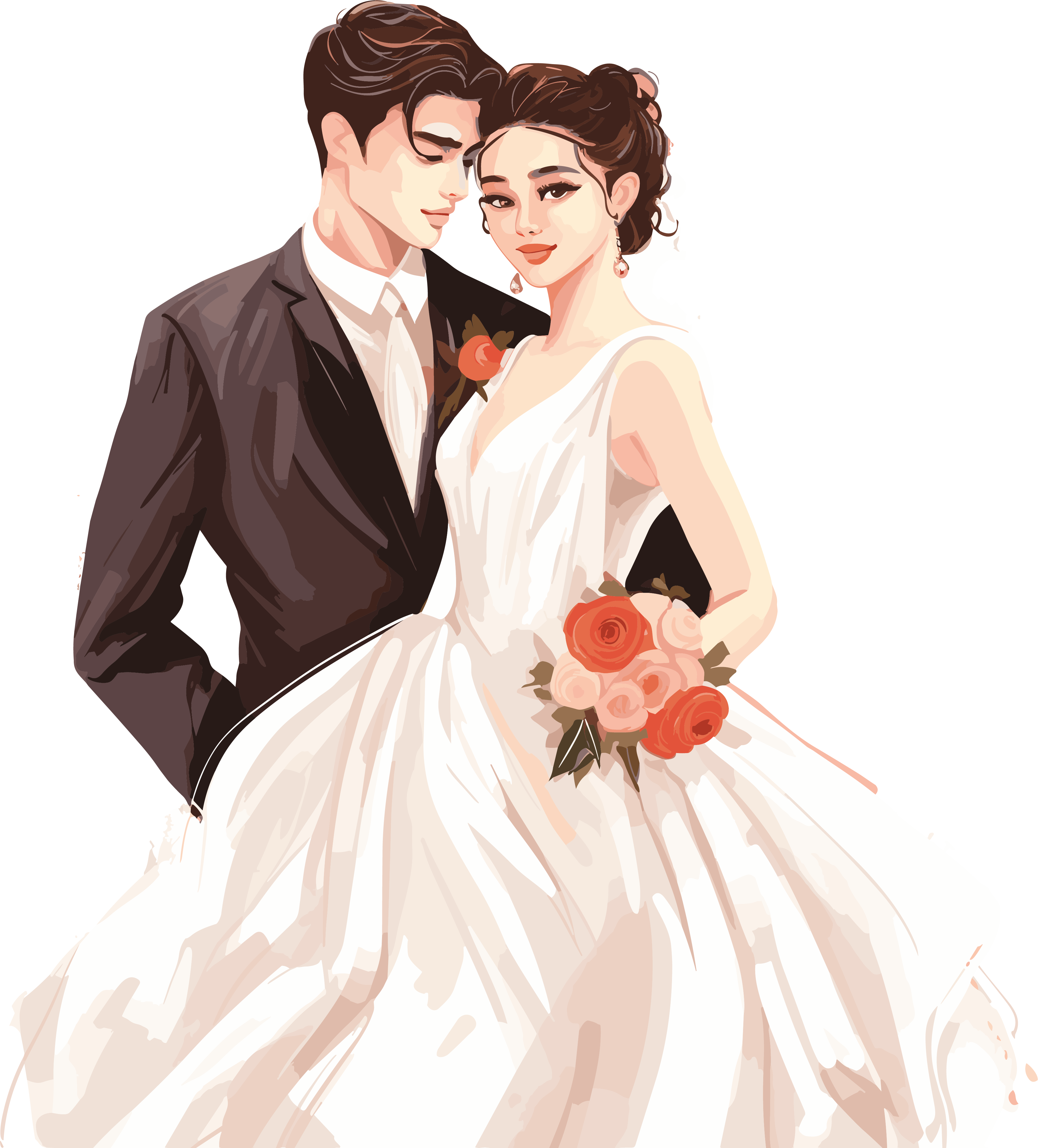 婚礼创意设计插画
