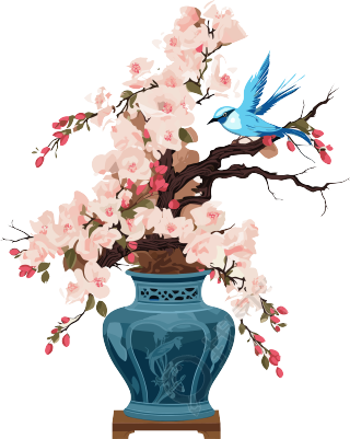 中国风植物插画