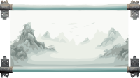 龙卷式山水画卷艺术插图