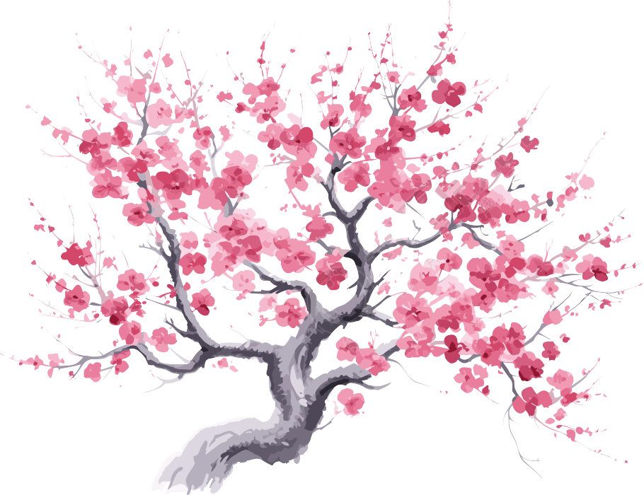 透明背景梅花PNG插图