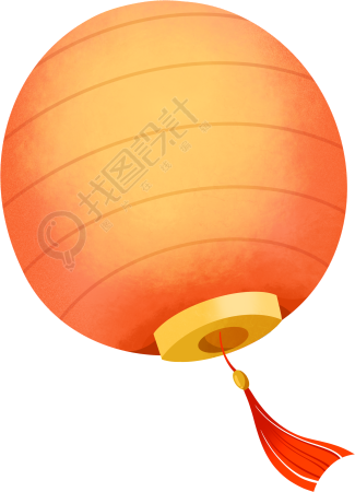 手绘中国传统红灯笼PNG插画