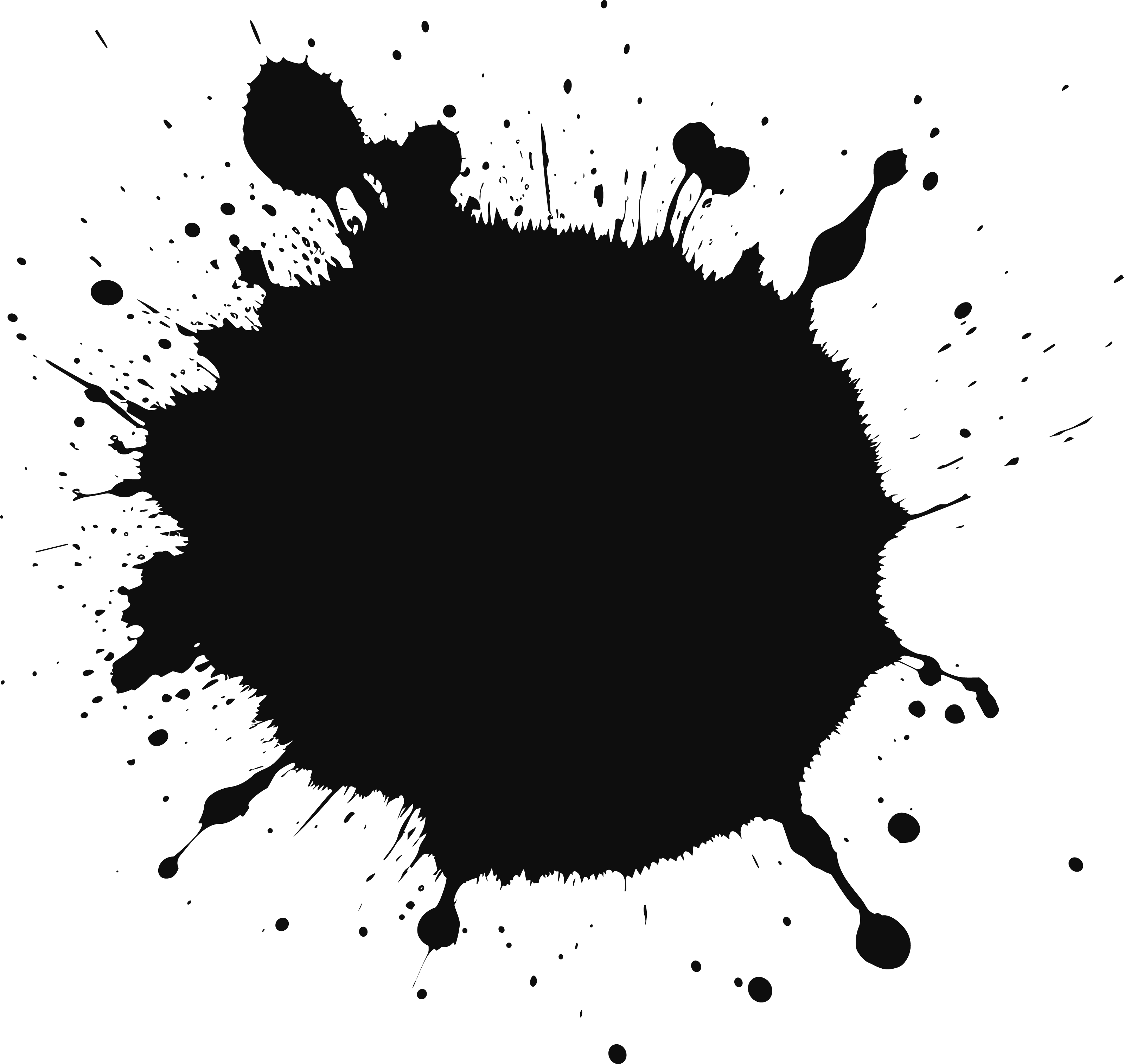 黑墨点图案插画