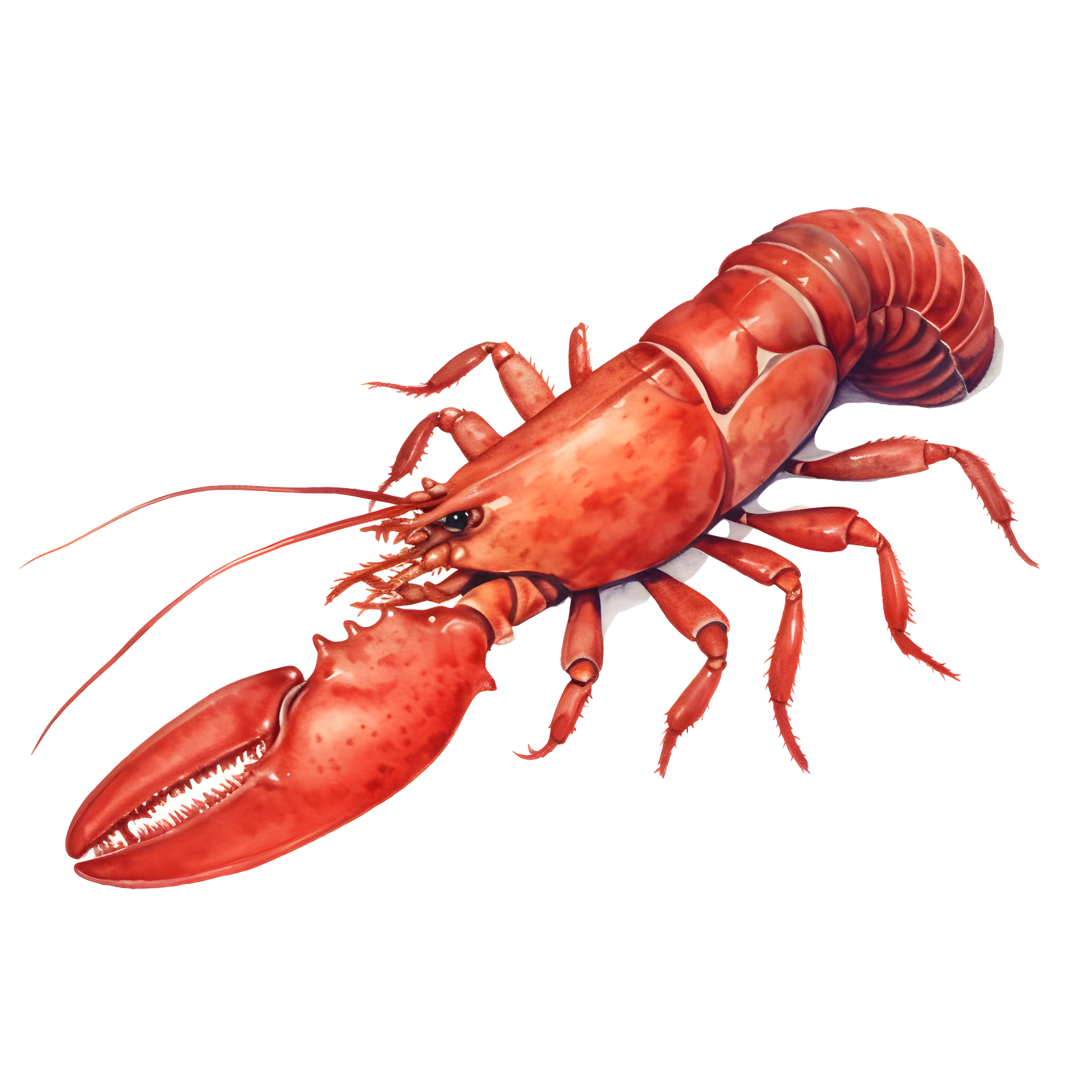 高清创意商业白底小龙虾插画设计元素