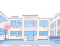可商用教学楼PNG插画设计素材