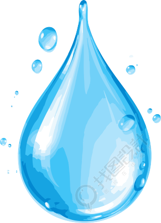 水滴白色背景PNG图形素材