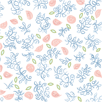 扁平风格树叶花朵图形手绘插画