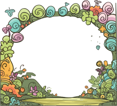 创意设计卡通插画边框元素