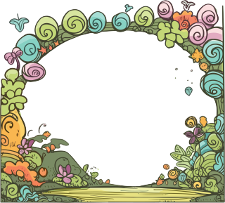 创意设计卡通插画边框元素