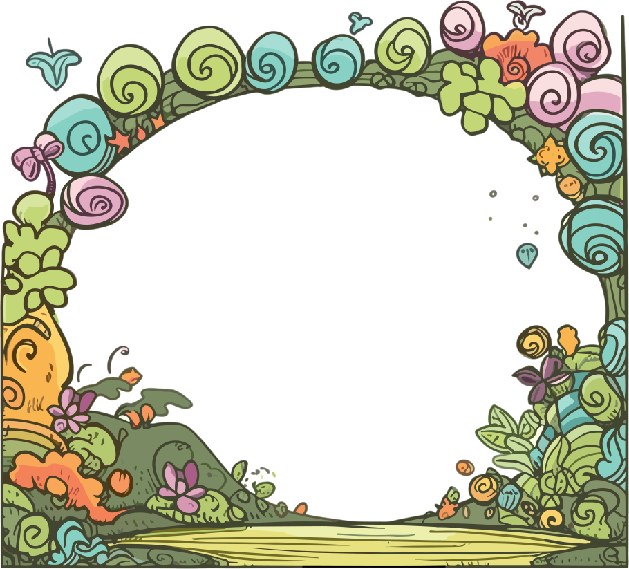创意设计卡通插画边框元素