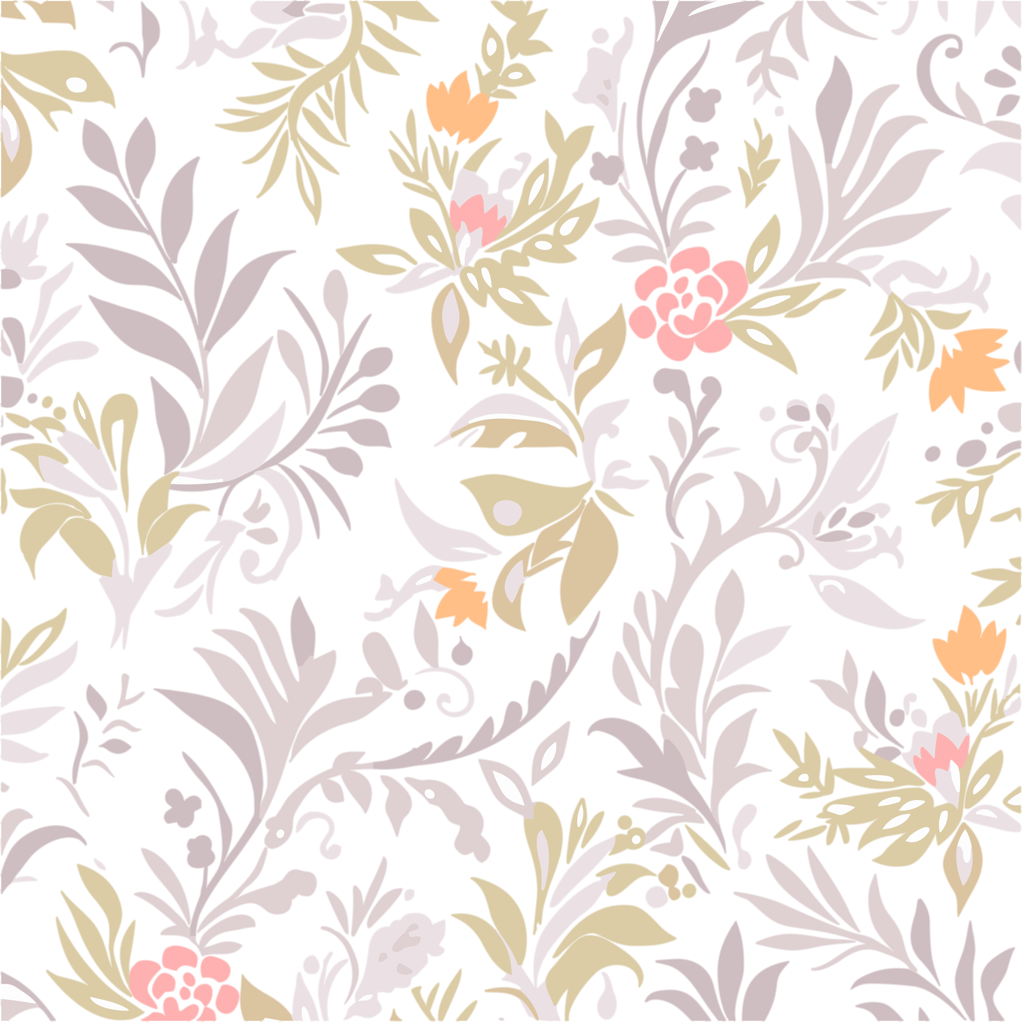 小清新花卉图案PNG插画