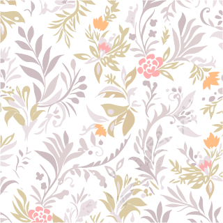 小清新花卉图案PNG插画