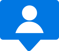 蓝色关注提示图标商用插画PNG素材