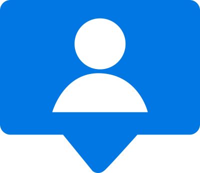 蓝色关注提示图标商用插画PNG素材