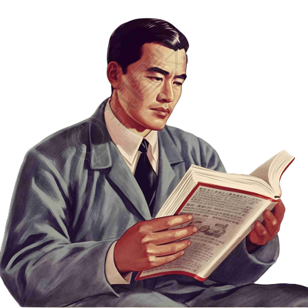 男子阅读创意设计元素PNG图形素材