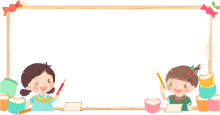 可爱卡通黑板边框素材