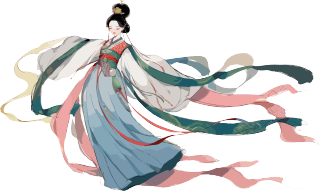 古风仙女嫦娥握玉兔飞向月球