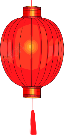 19世纪末的创意设计元素，红白色线条状中国灯笼矢量图素材