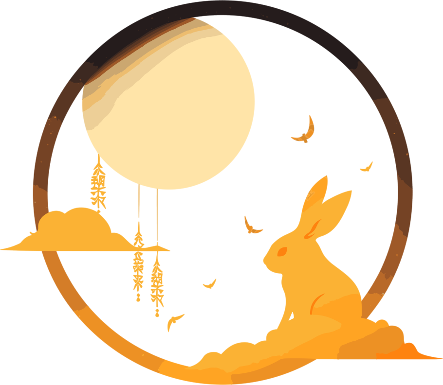 中秋节月兔PNG图形素材