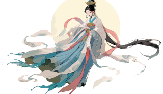 嫦娥仙子握玉兔高清图形素材