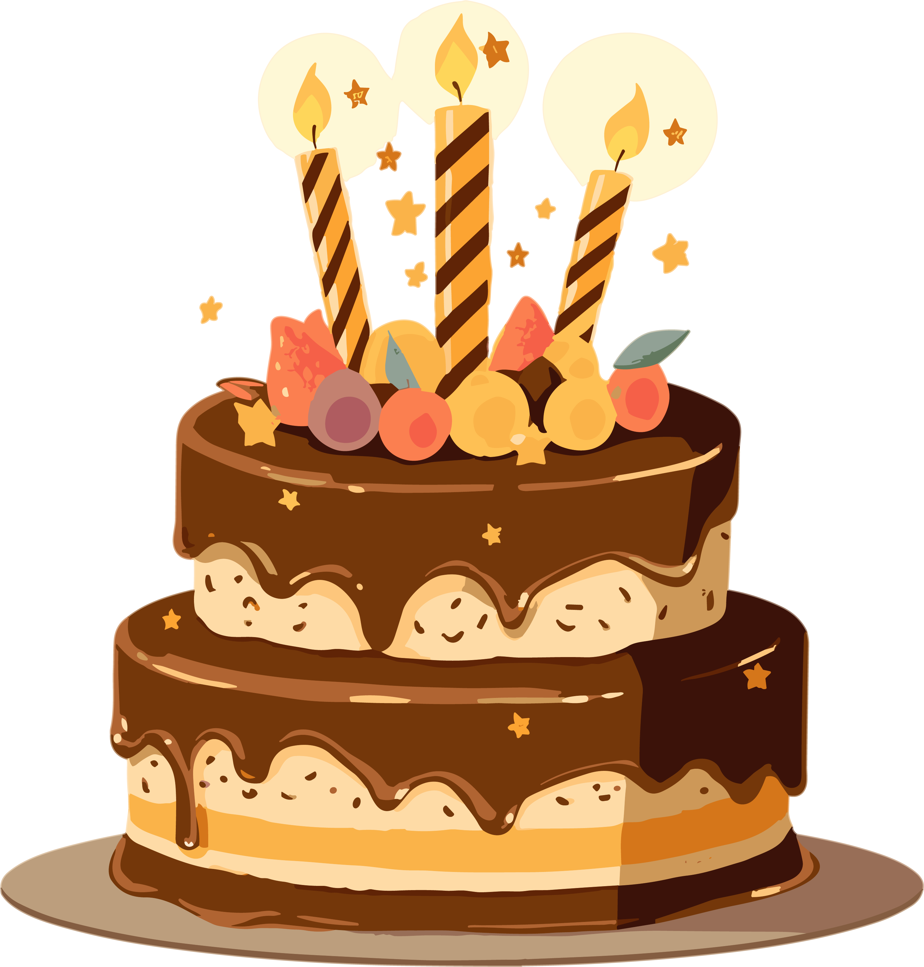 可商用巧克力生日蛋糕创意设计元素