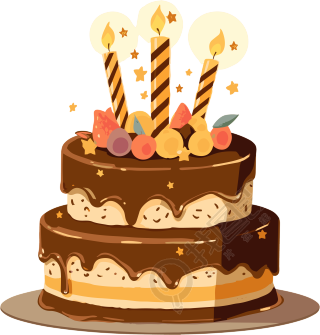 可商用巧克力生日蛋糕创意设计元素