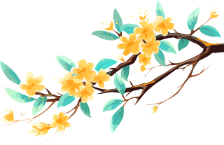 花卉卡通设计元素PNG图形素材