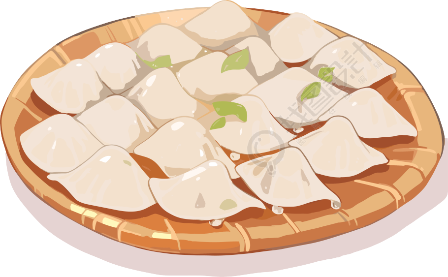 热气腾腾的饺子商用素材