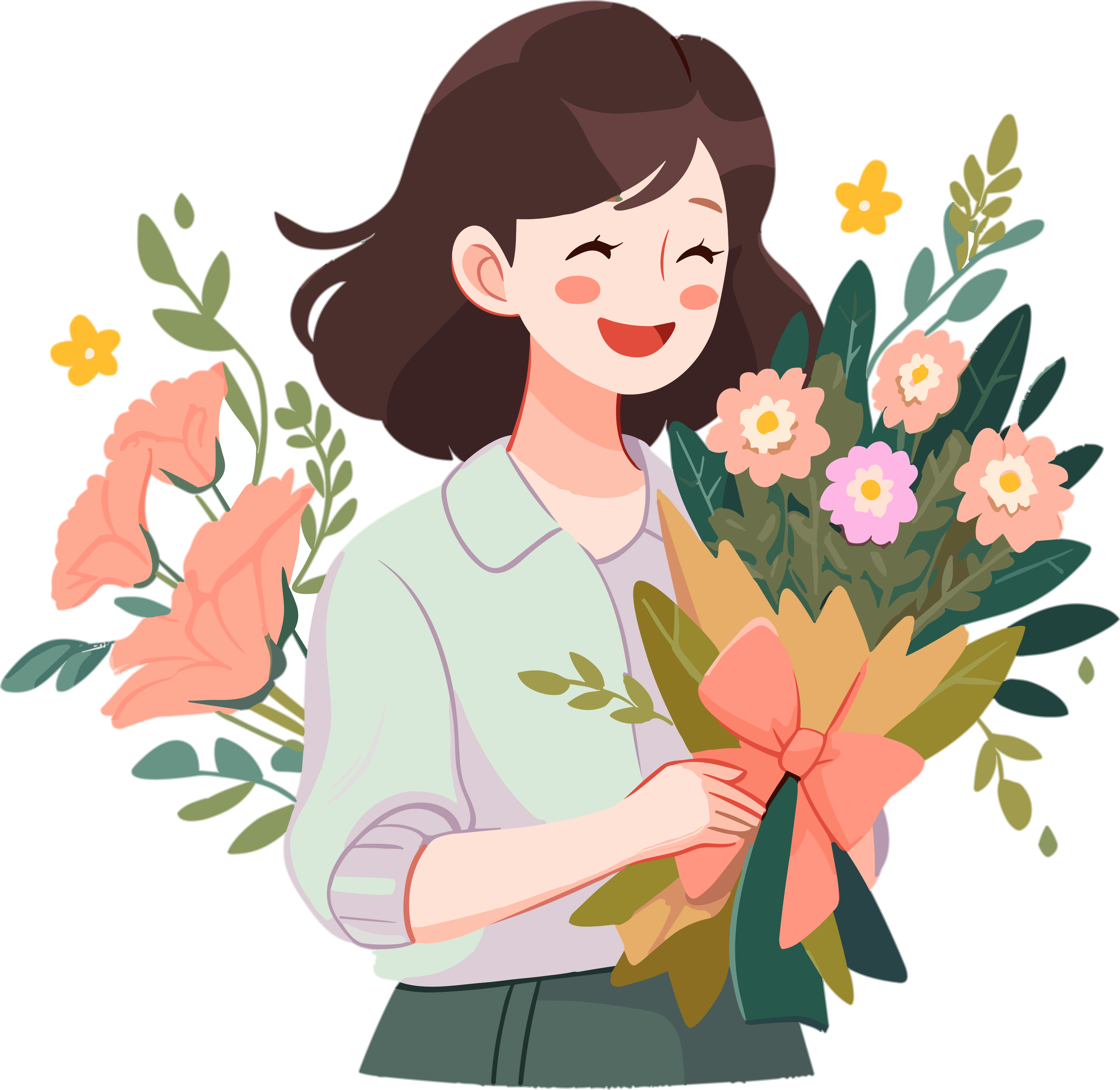 高清PNG透明背景开心的女老师商业素材