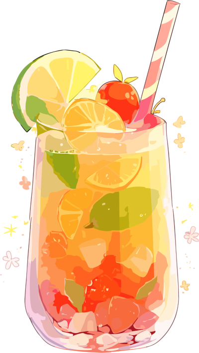 透明背景饮料插画设计元素PNG