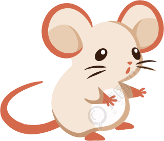 手绘插画小老鼠卡通素材