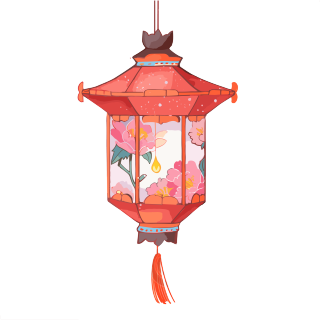 手绘花灯创意设计插画素材