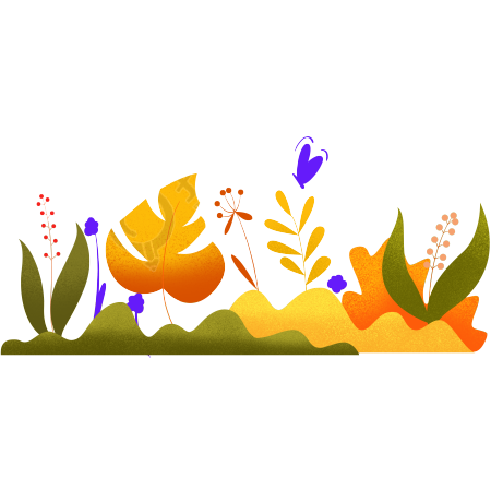 寒露时节深秋小草叶片手绘插画