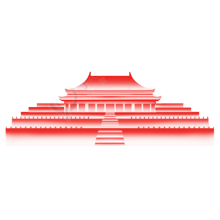 手绘北京天安门国庆节PNG元素