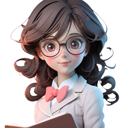 高清透明背景的女教师3D模型元素